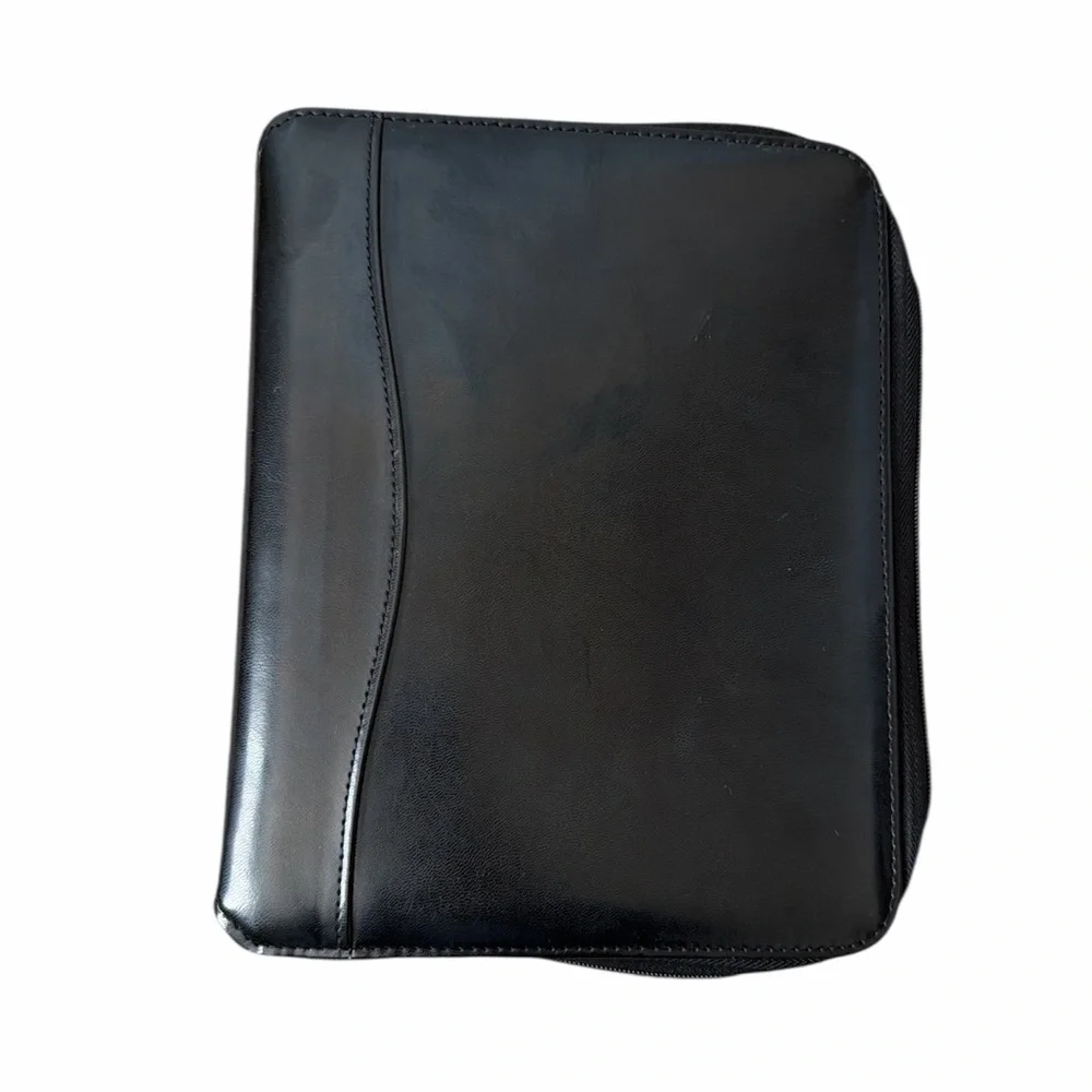Franklin Covey Planner Black Zip Around 3‎ Ring Organizer Office Work